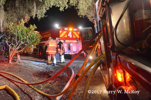 Colleton County Fire Rescue firefighters at work