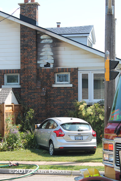 car into a house and gas meter