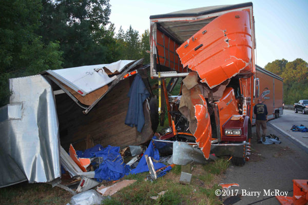 highway tractor-trailer crash 