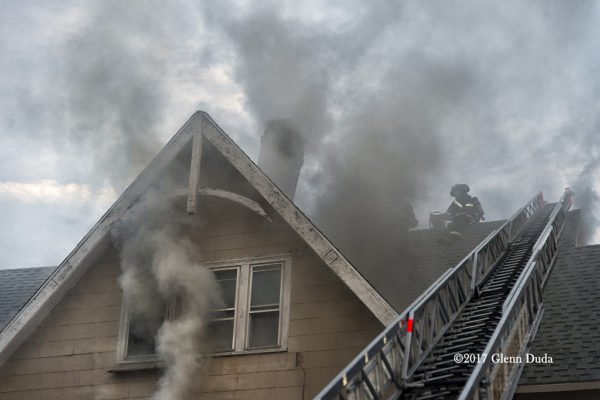 heavy smoke from house fire in New Haven