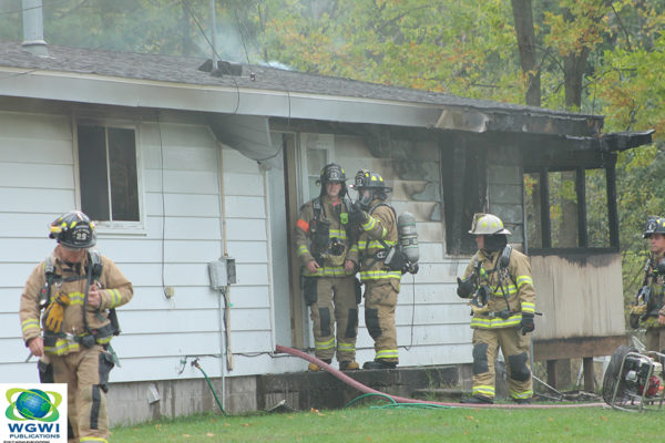 Wausau firefighters at house fire