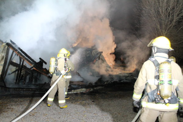 shed fire in Canada