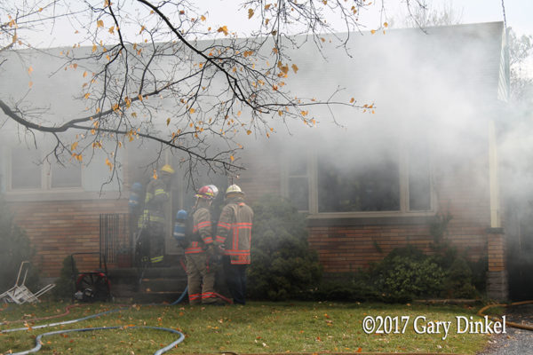 Kitchener Ontario house fire scene