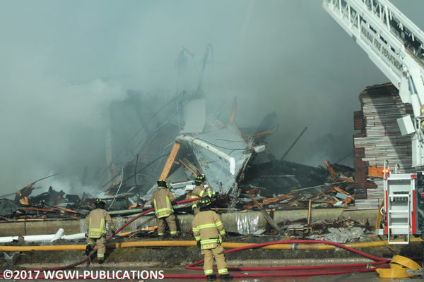 warehouse fire in Wausau WI 12-5-17