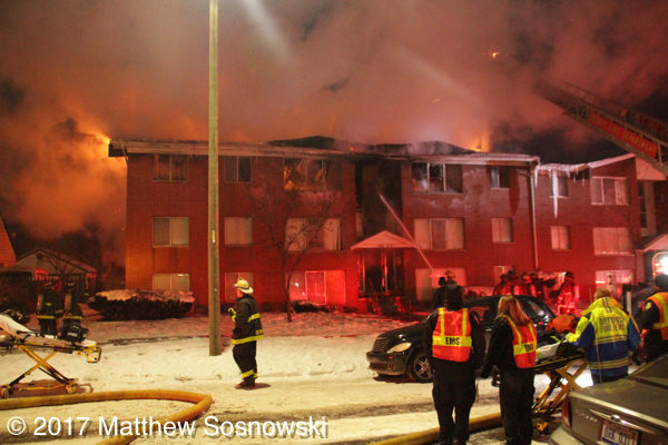 apartment building fire in Detroit
