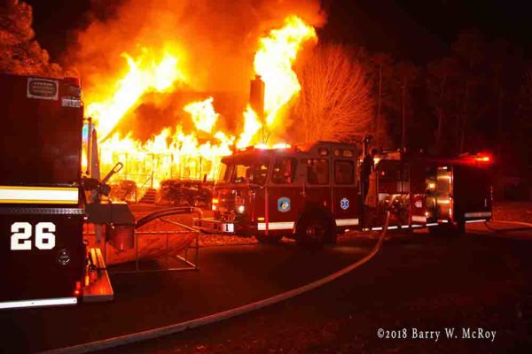 E-ONE fire engine at work in Colleton County house engulfed in fire