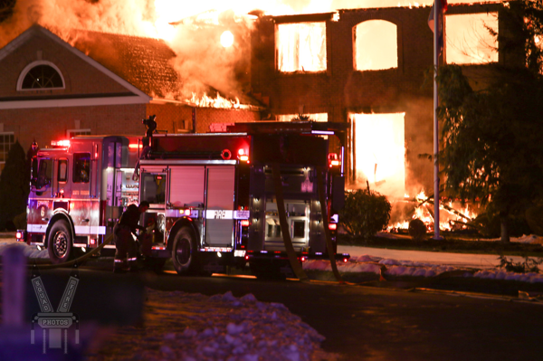 South Windsor fire engine at house fire