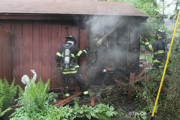 garage fire in River Forest IL