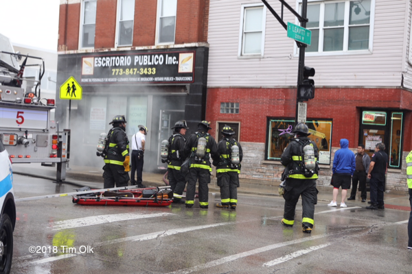Chicago Firefighters at fire scene