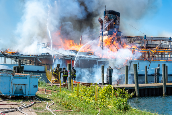 Boblo Boat fire in Detroit
