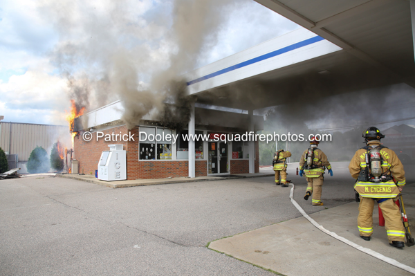 gas station fire in Manchester CT