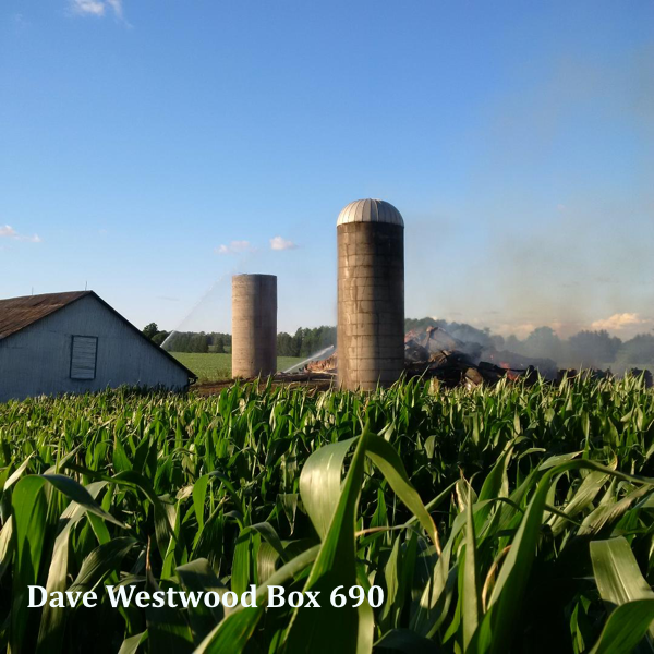 barn fire in North Dumfries township ON