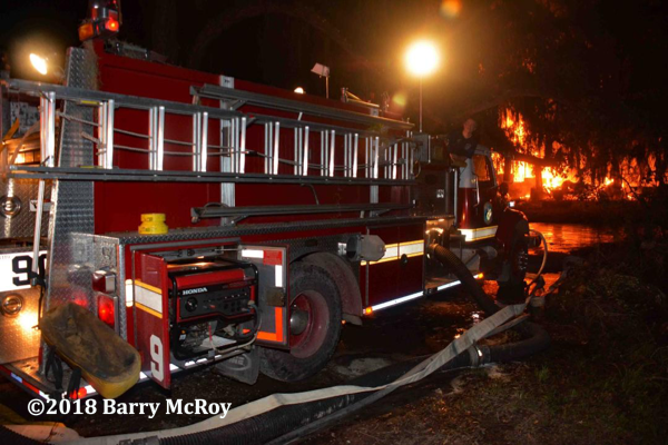 Colleton County SC Fire Rescue engine at fire scene