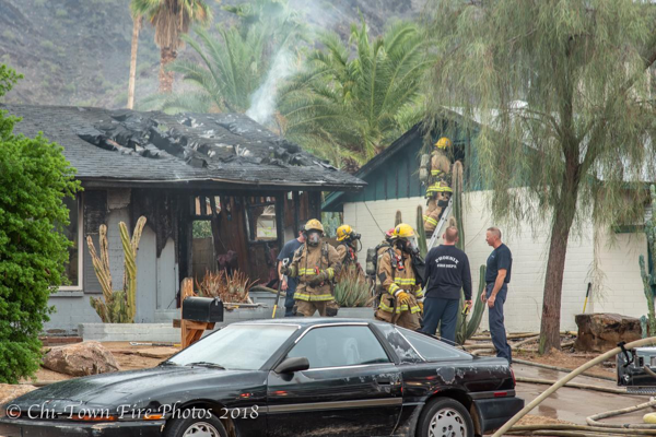 Phoenix FD Firefighters at a house fire