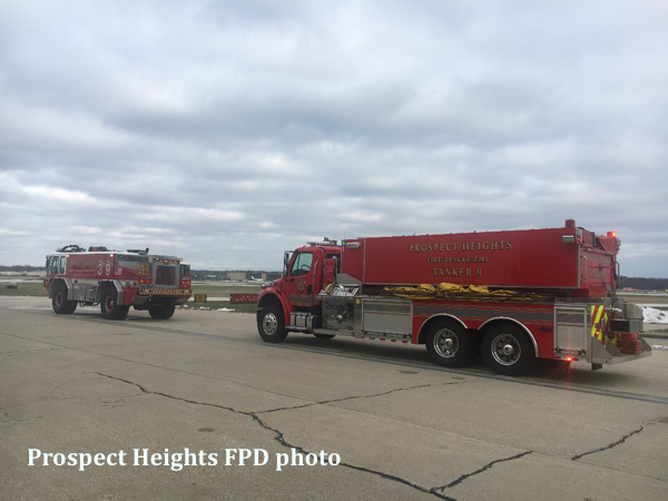 Prospect Heights FPD apparatus at airport standby