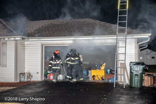 Firefighters at smokey house fire