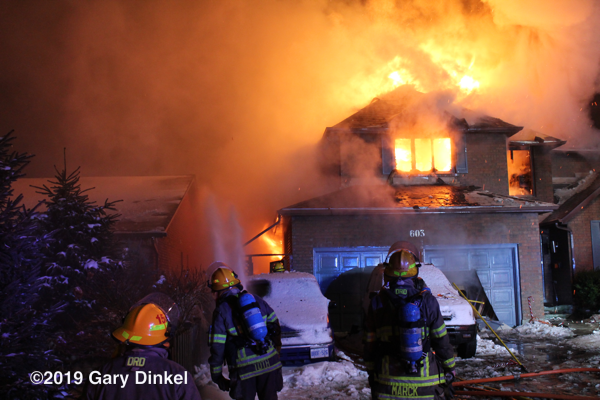 house engulfed in fire in Kitchener ON