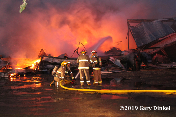 barn fire in Woolwich Township ON