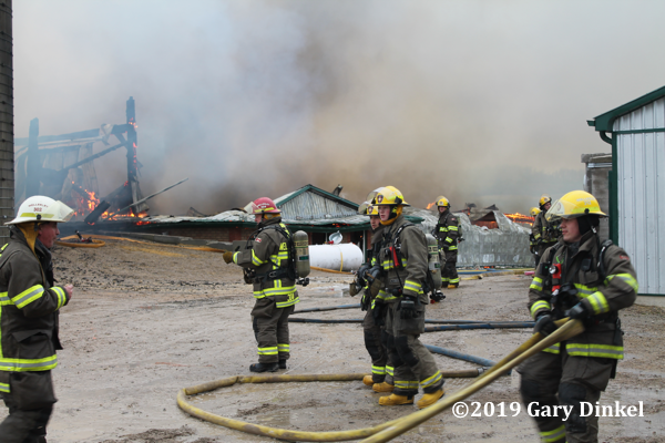 barn fire in Wellesley Township ON