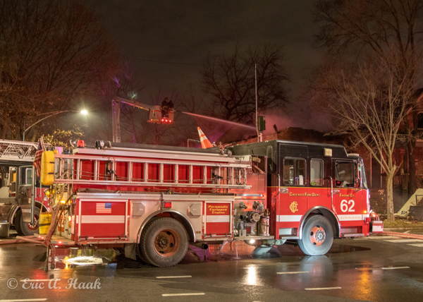 Chicago fire engine at a fire