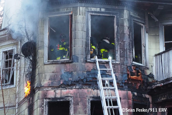 Boston house gutted by fire