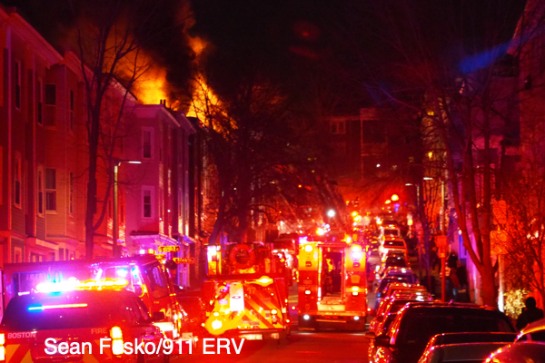 4-Alarm fire in Boston