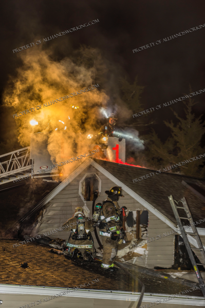 night time house fire in Southington CT