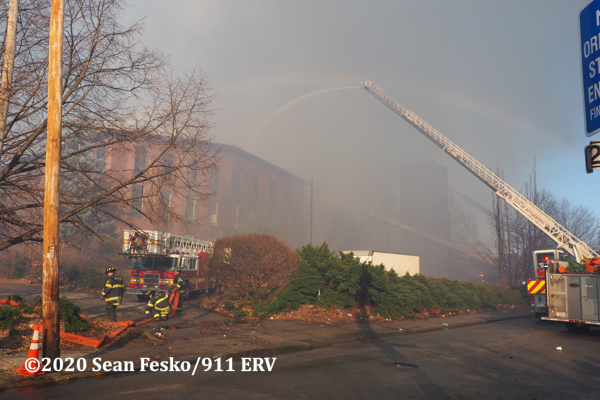 massive fire destroys mill buildings in Pawtucket RI