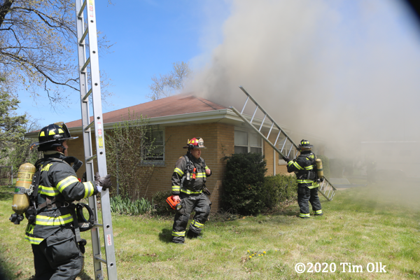 Northbrook Firefighters at house fire