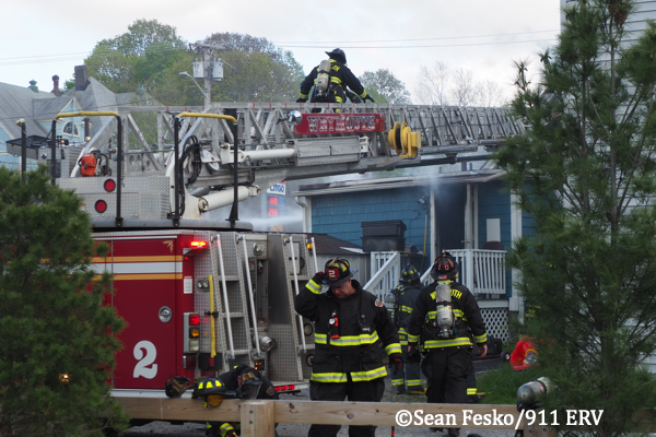 Weymouth Firefighters at fire scene