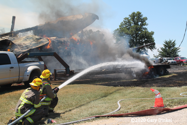 Barn fire in Wellesley Township ON 7-4-20