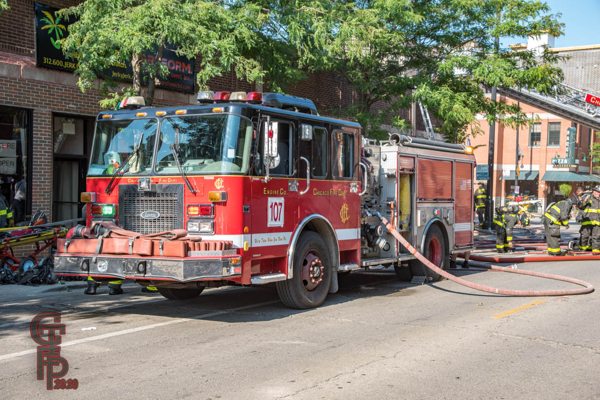 spare Chicago fire engine on scene