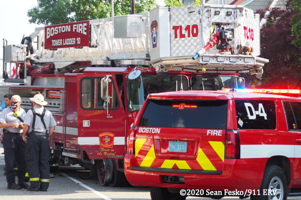 Boston FD Tower Ladder 10 was damaged in a crash