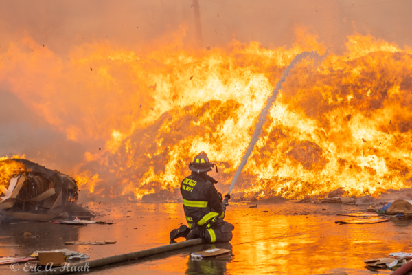 massive flames destroy recycling yard