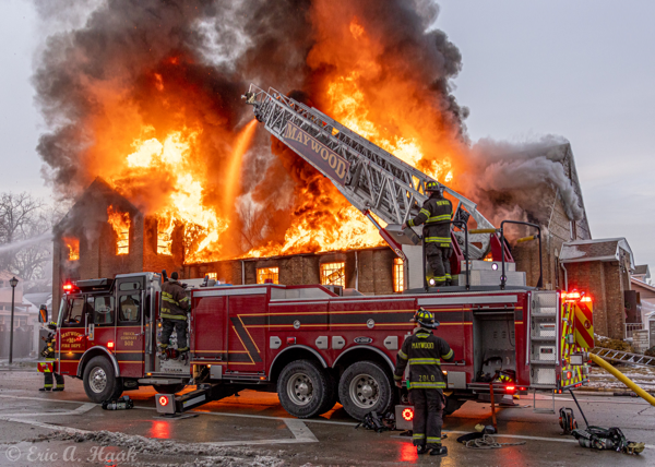 #chicagoareafire.com; #MaywoodFD; #EricHaak; #massivefire; #churchfire; #flames; #FireTruck; #EONE; #Cyclone;