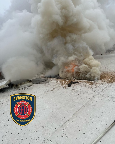 #firescenes.net; #EvanstonFD; #fire; #smoke; #flames; #venting;