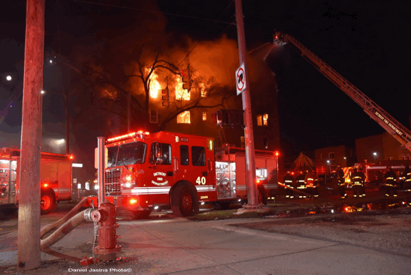 #firescenes.net; #DetroitFD; #DanJasina; #4-alarmfire;