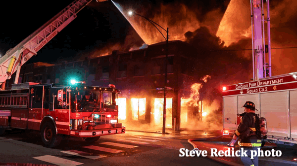 #chicagoareafire.com; #ChicagoFD; 3-11Alarmfire; #ChicagoFD; #firefighters; #SteveRedick; #FireTruck;