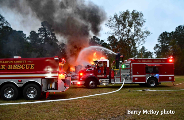 #firescenes.net; #BarryMcRoy; #CCFD; #ColletonCountyFireRescue; #housefire; #FireTruck; #EONE;