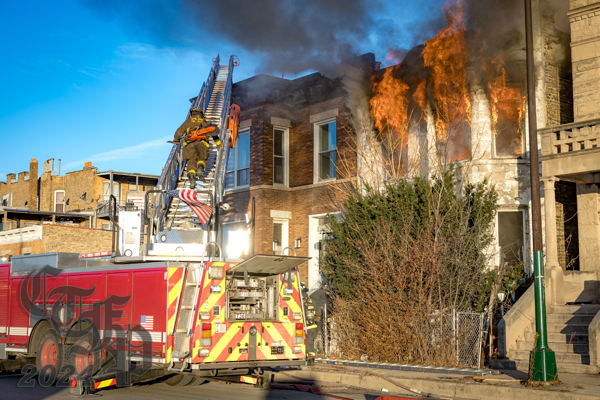 #chicagoareafire.com; #Chi-TownFirePhotos; #ChicagoFD; #firescene; #Flames; #FireTruck; #EONE; ;